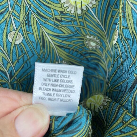 Liberty Of London For Target Halter Top Women XS Peacock Victorian High Neck - Picture 6 of 7